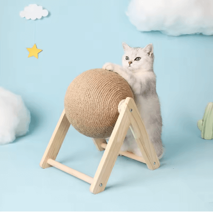 Sisal Rope Cat Scratching Ball – Stylish Furniture-Protecting Toy for Kittens & Cats