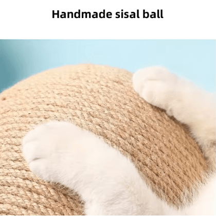 Sisal Rope Cat Scratching Ball – Stylish Furniture-Protecting Toy for Kittens & Cats