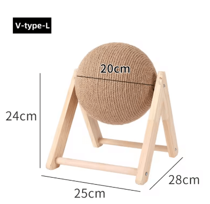 Sisal Rope Cat Scratching Ball – Stylish Furniture-Protecting Toy for Kittens & Cats