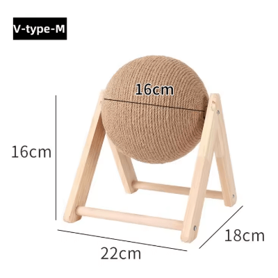 Sisal Rope Cat Scratching Ball – Stylish Furniture-Protecting Toy for Kittens & Cats