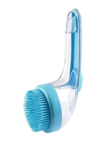 2-in-1 Pet Bath Brush & Massage Grooming Tool – Soft Silicone Dog & Cat Cleaning Brush with Shampoo Dispenser