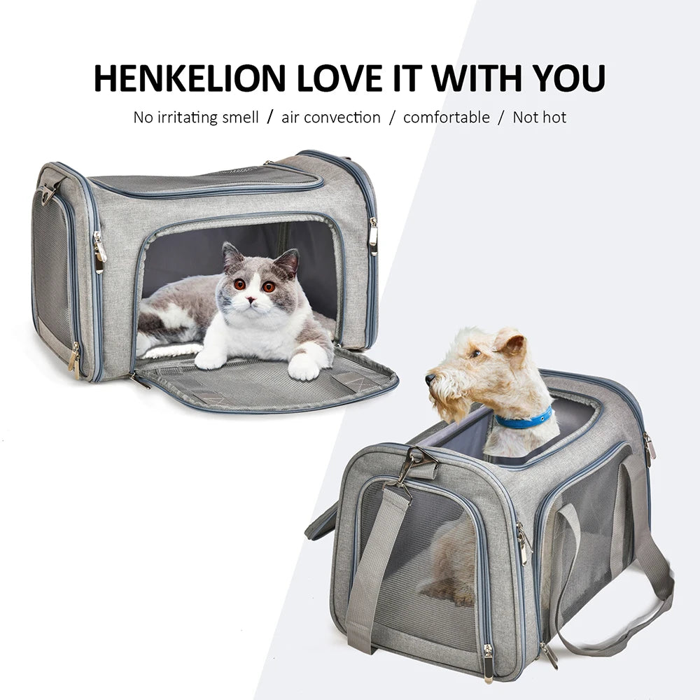 Airline-Approved Dog & Cat Carrier Backpack – Soft-Sided, Waterproof Travel Bag with Fleece Bed for Small Pets