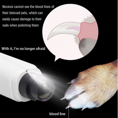  Electric Pet Nail Grinder with LED Light 