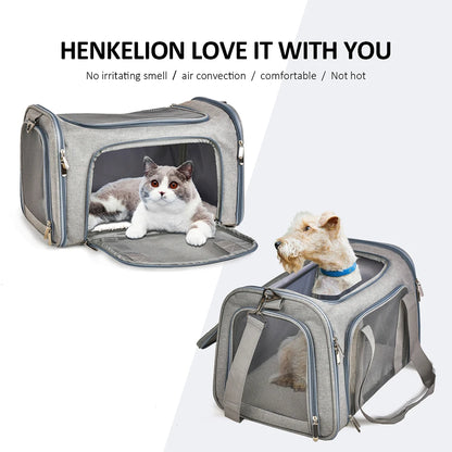 Airline-Approved Dog & Cat Carrier Backpack – Soft-Sided, Waterproof Travel Bag with Fleece Bed for Small Pets