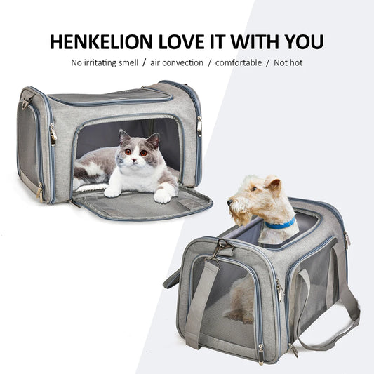Airline-Approved Dog & Cat Carrier Backpack – Soft-Sided, Waterproof Travel Bag with Fleece Bed for Small Pets