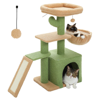 Premium Cat Activity Tree 2-in-1 - Convertible Tower with Hammock & Removable Perch