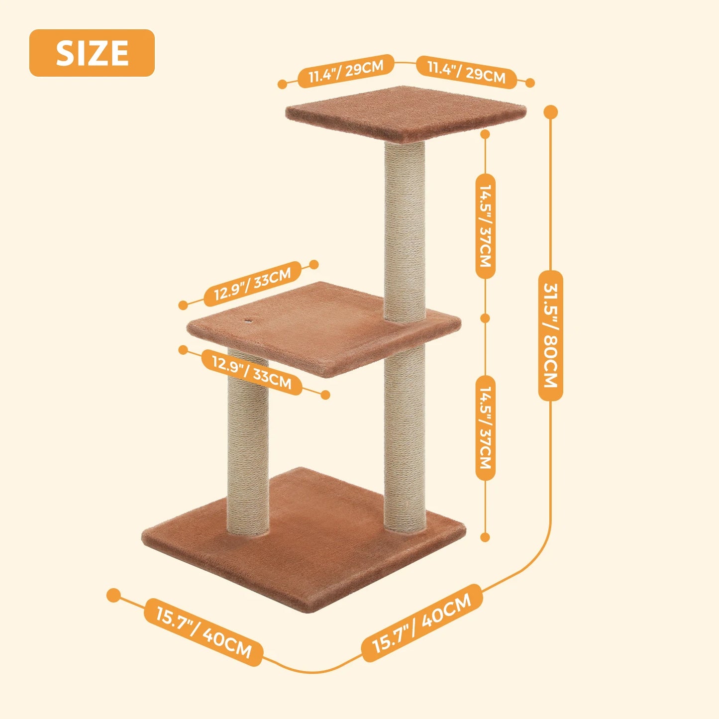 Premium Cat Activity Tree 2-in-1 - Convertible Tower with Hammock & Removable Perch