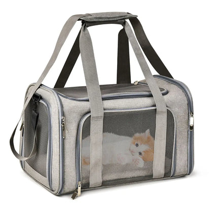 Airline-Approved Dog & Cat Carrier Backpack – Soft-Sided, Waterproof Travel Bag with Fleece Bed for Small Pets