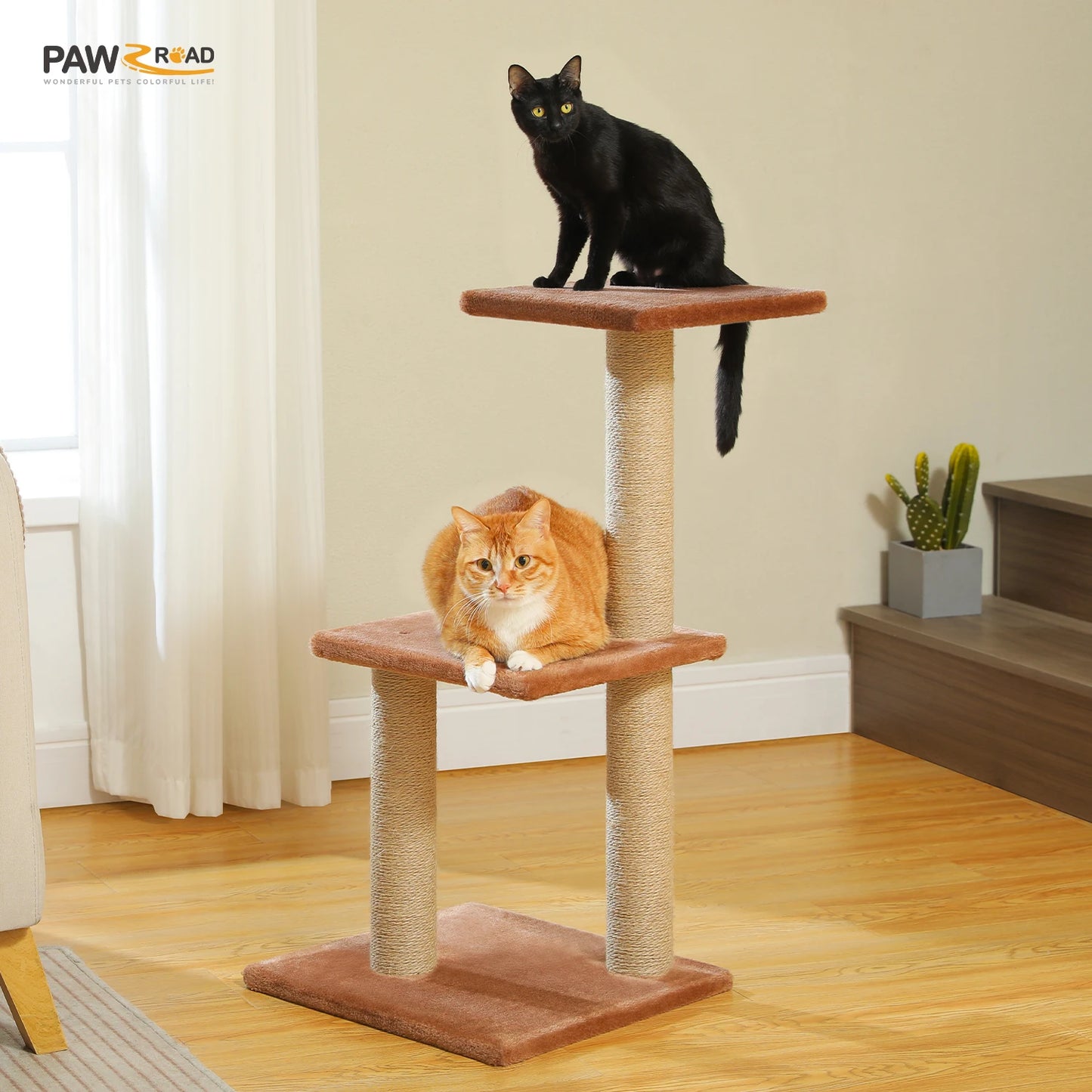 Premium Cat Activity Tree 2-in-1 - Convertible Tower with Hammock & Removable Perch