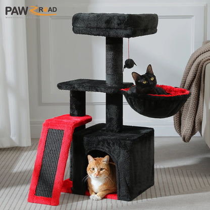 Premium Cat Activity Tree 2-in-1 - Convertible Tower with Hammock & Removable Perch