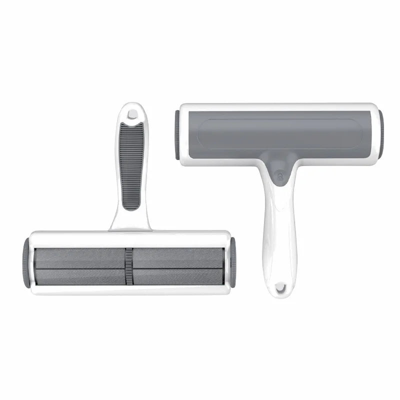 Two pet grooming tools with roller and comb design on a white background