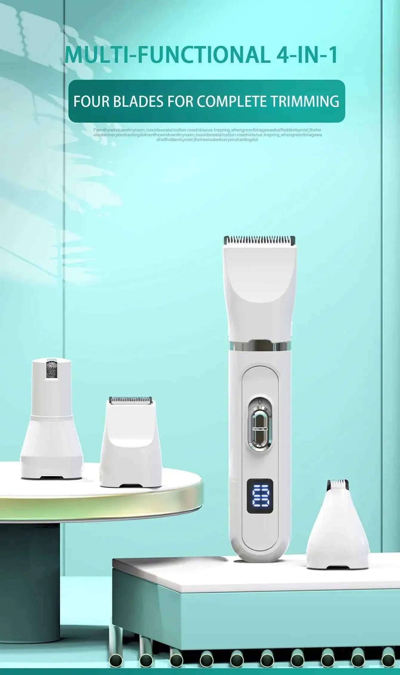 Professional Dog Hair Clippers – Silent USB Rechargeable Grooming Tool for Pets