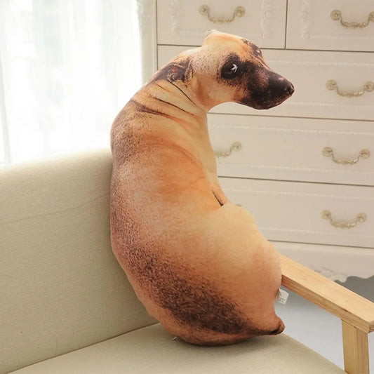 3D Dog Throw Pillow