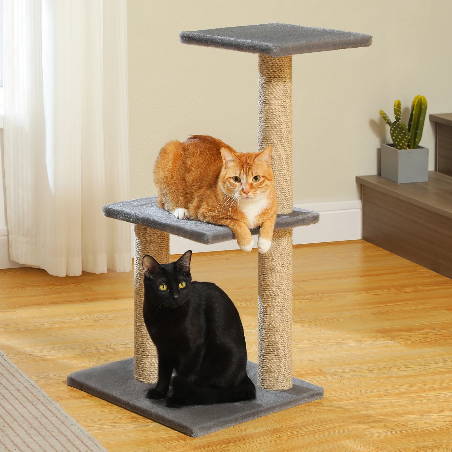 Premium Cat Activity Tree 2-in-1 - Convertible Tower with Hammock & Removable Perch